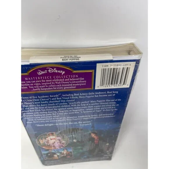 Rare Original Mary Poppins Walt Disney Home Video VHS Clamshell Sealed NOS - Picture 3 of 4